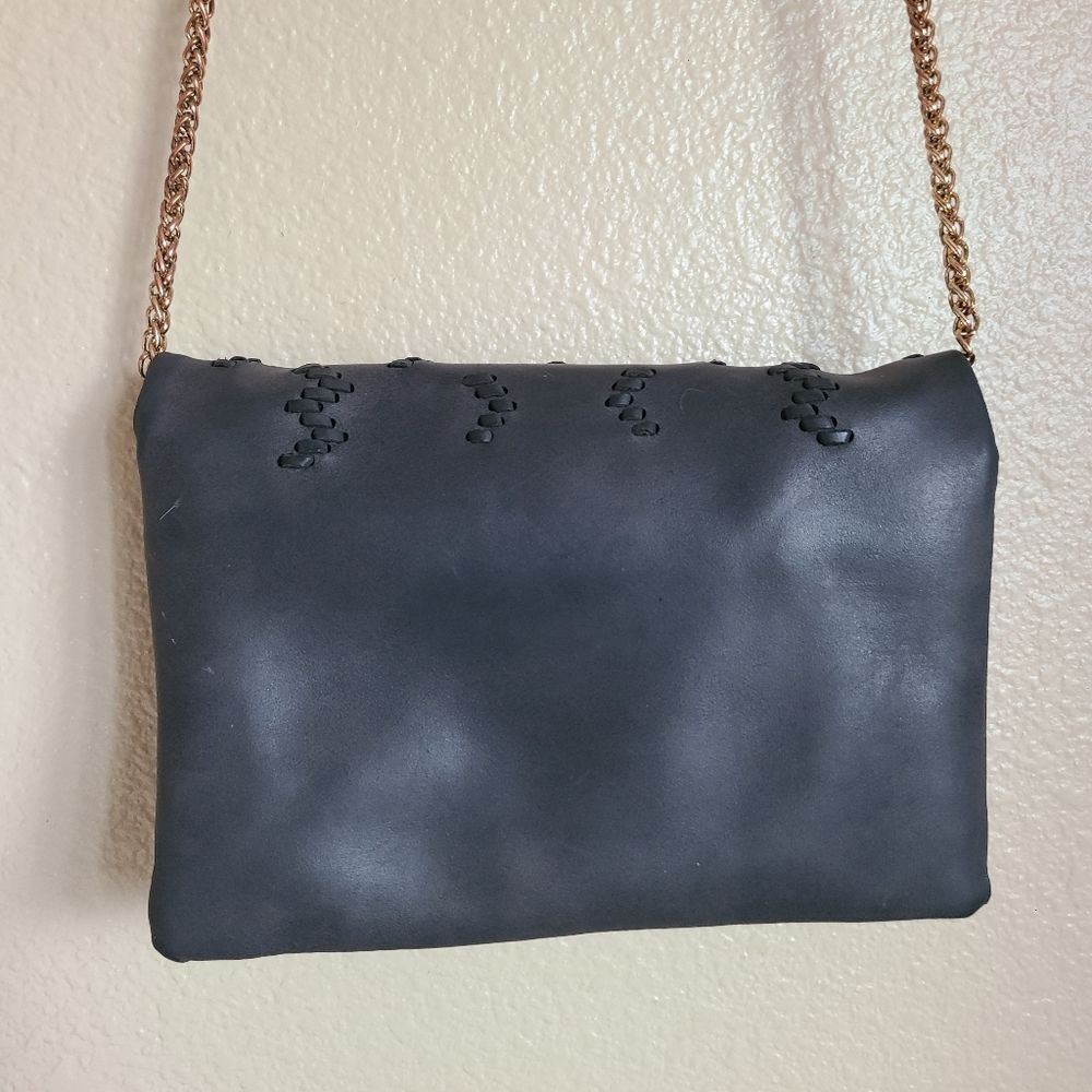 LAST CHANCE! free people street level faux leather envelope crossbody bag grey - Picture 3 of 7